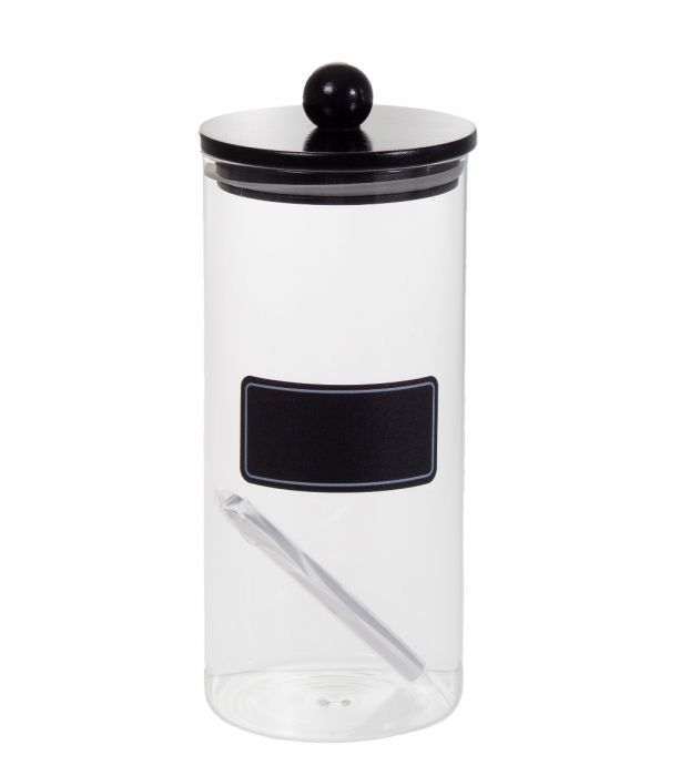 Lasipurkki 1300ml musta