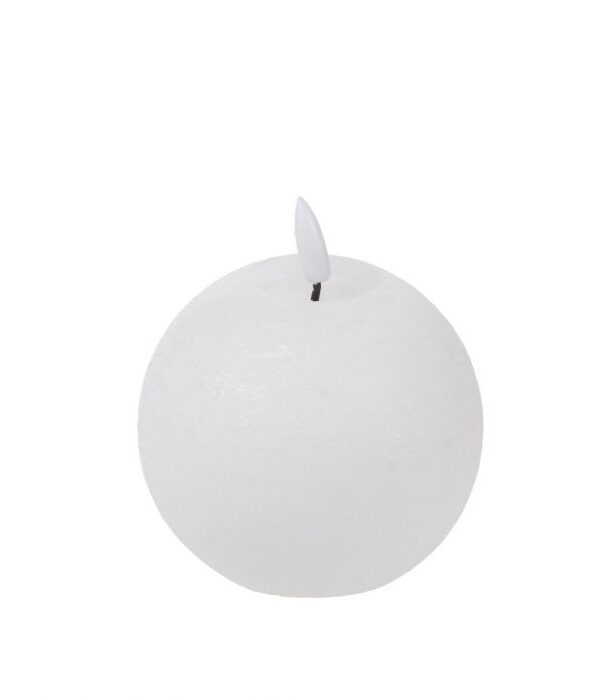 Pallokynttilä LED 10x12cm valkoinen - Kuva 1