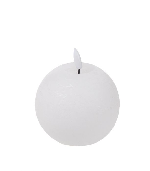 Pallokynttilä LED 10x12cm valkoinen