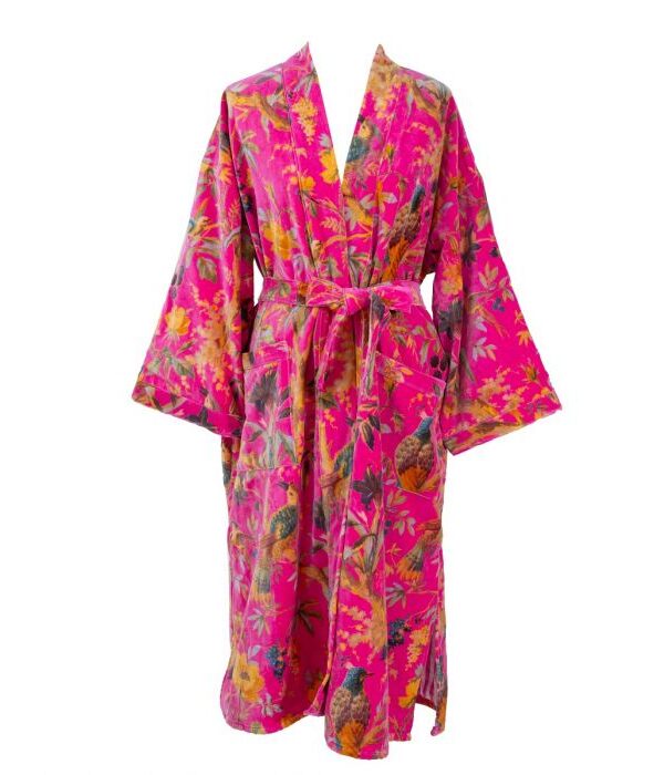 Kimono samettia pinkki