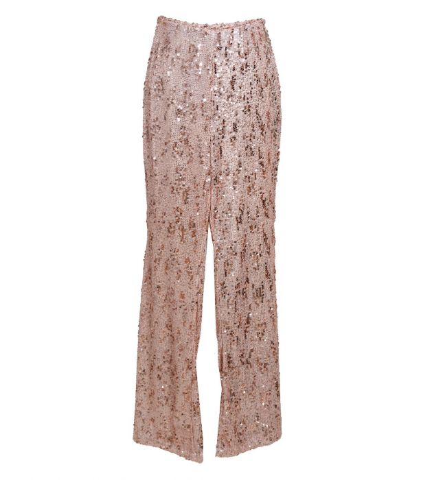 Paljettihousut champagne S