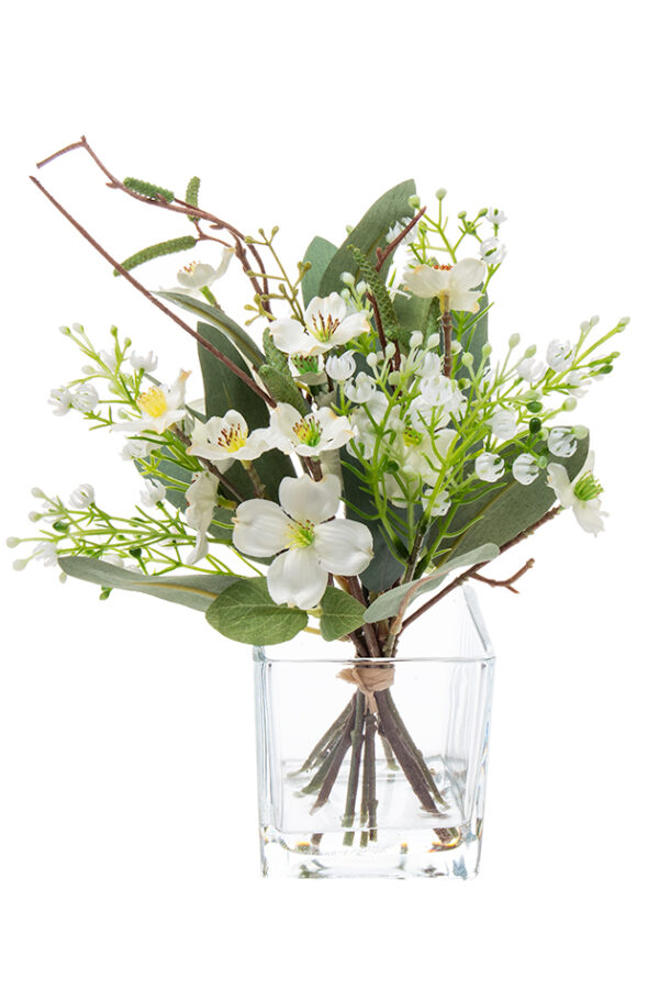 Kevätkimppu valkoinen 22cm VASE - Kuva 1