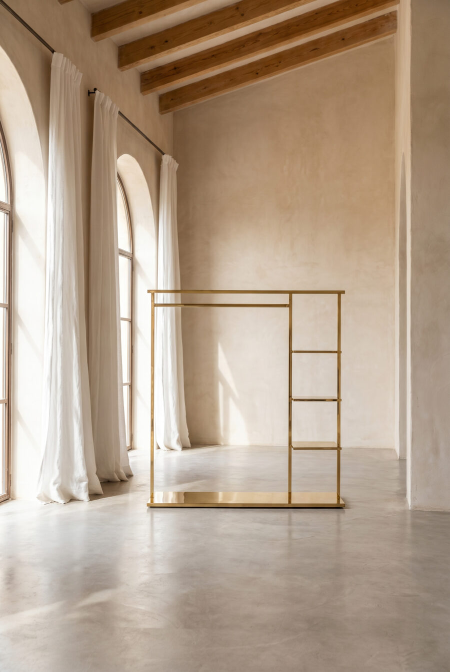 Vaateteline kulta 120x40x155cm