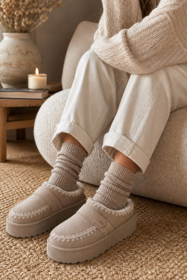 Paksupohjaiset pistokkaat beige - Kuva 1