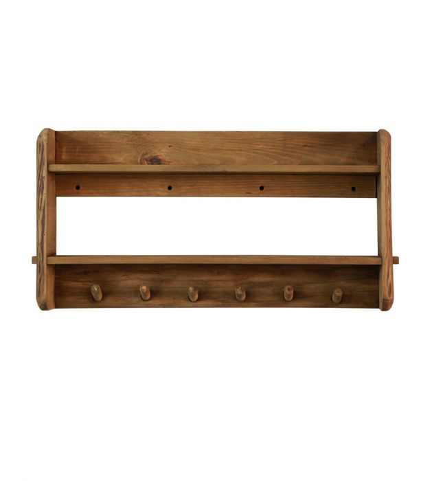 Naulakko hyllyllä 80cm RUSTIC