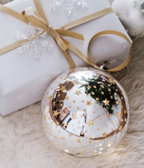 Joulupallo led-valoilla 14cm STARRY - Kuva 1
