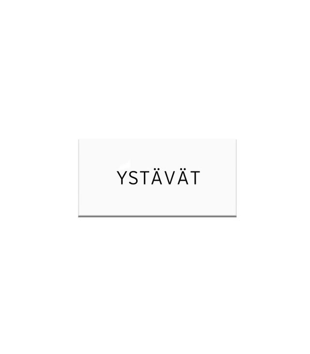 Pyyhekyltti ystävät muovi, valk.