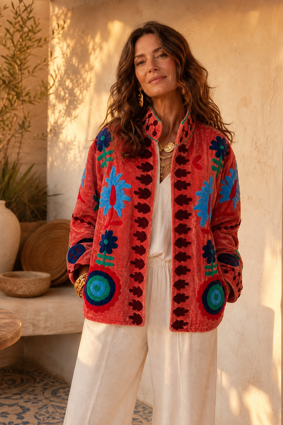 Lyhyt samettijakku oranssi - Kuva 1