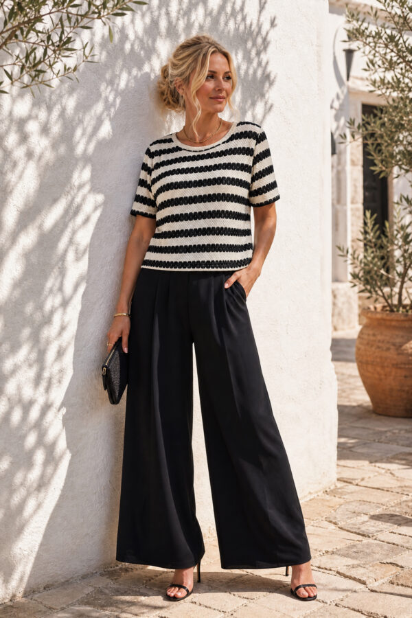 Pusero mustavalkoraidallinen ELENA