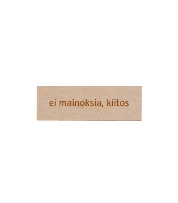 Kyltti ei mainoksia puu