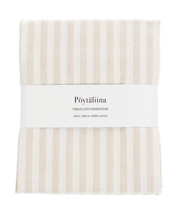 Pöytäliina 140x180cm beige STRIPE - Kuva 1