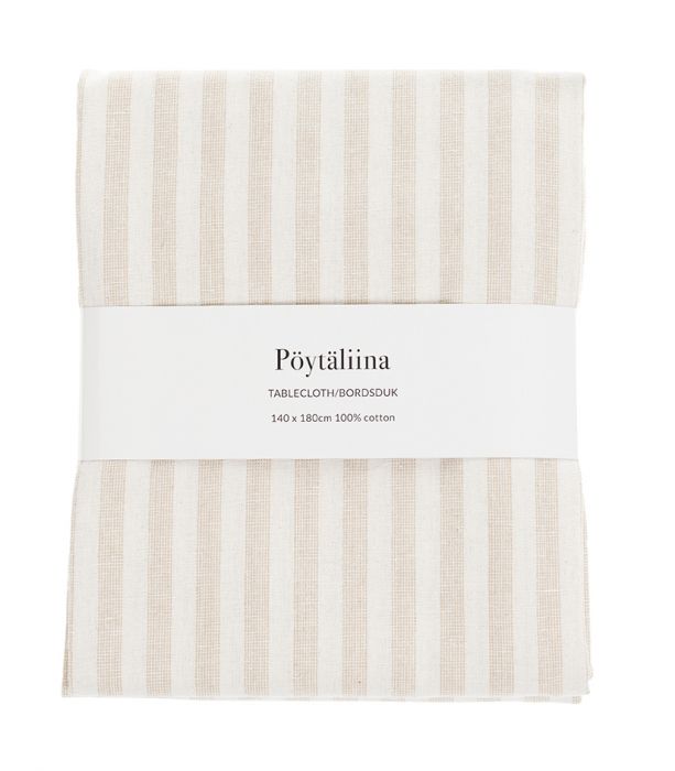 Pöytäliina 140x180cm beige STRIPE