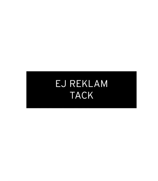 Kyltti ej reklam,tack muovi, musta