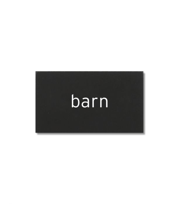 Kyltti 5x3cm barn musta