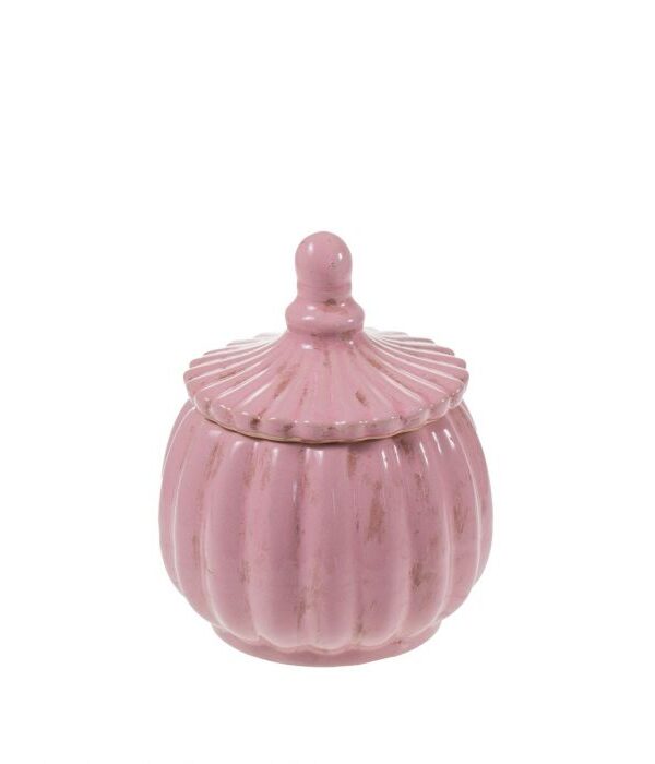 Keraaminen purkki 18cm pinkki - Kuva 1