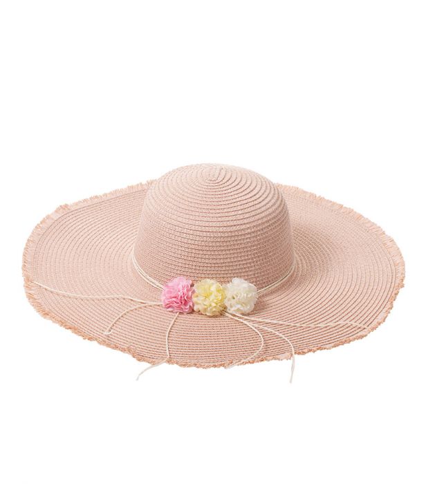 Hattu Ø40cm vaaleanpunainen, kukka