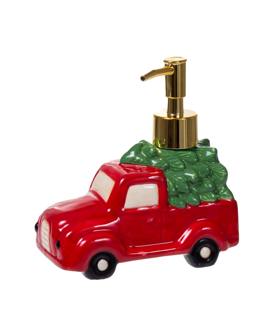 Pumppupullo jouluauto punainen