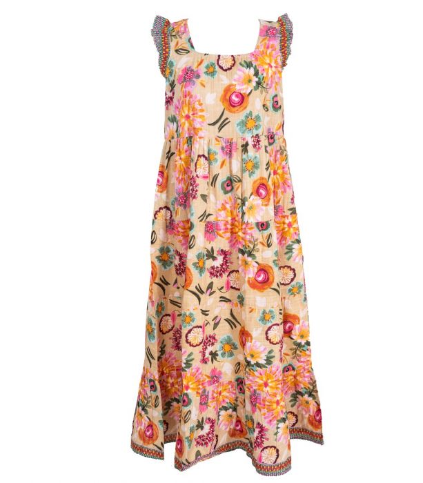 Mekko kuviollinen pitkä beige