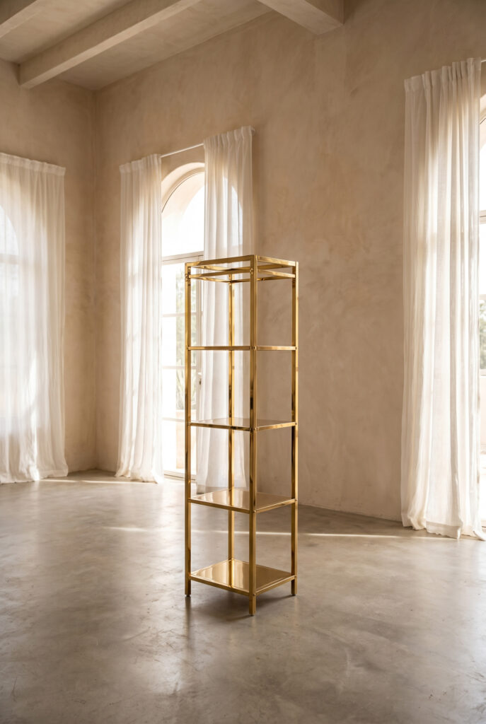 Hylly 50x40x160cm kulta