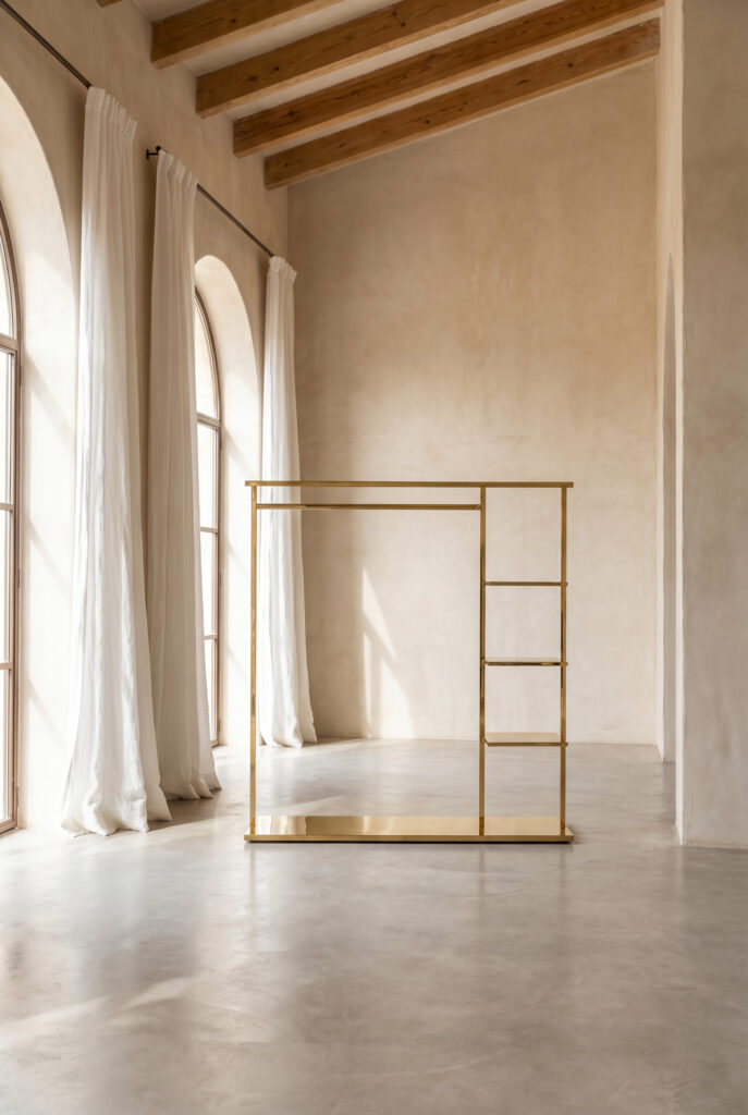 Vaateteline kulta 120x40x155cm