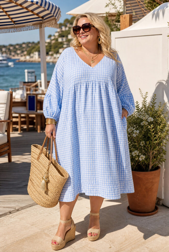 Mekko vaaleansininen BELLA PLUS