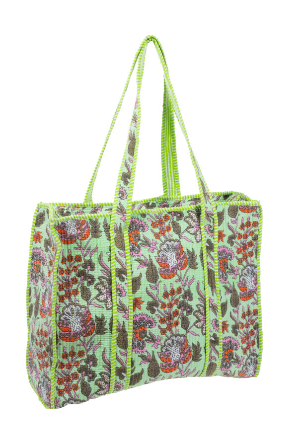 Laukku vihreä kuviollinen