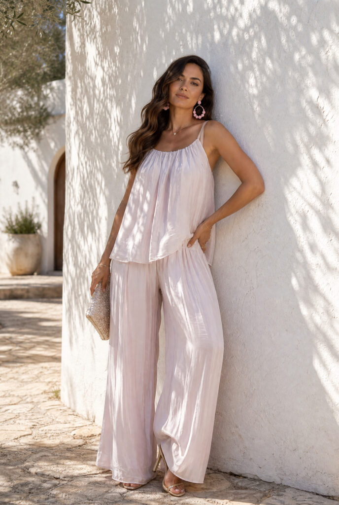 Toppi vaaleanpunainen AURA SILK CAMISOLE