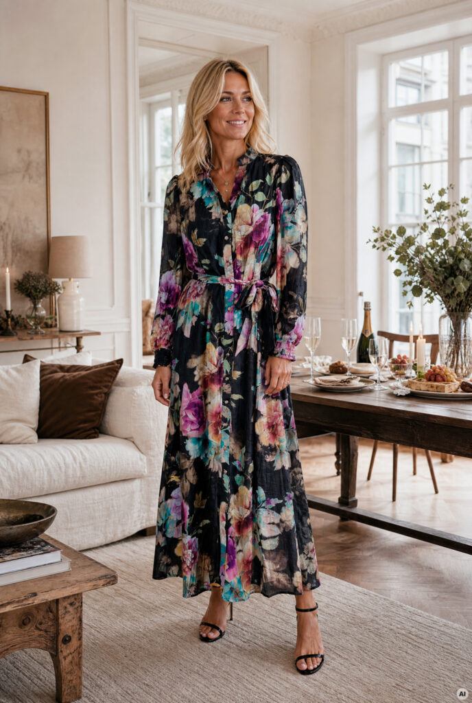 Mekko musta kuviollinen