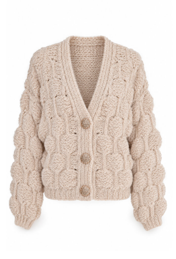 Neuletakki beige