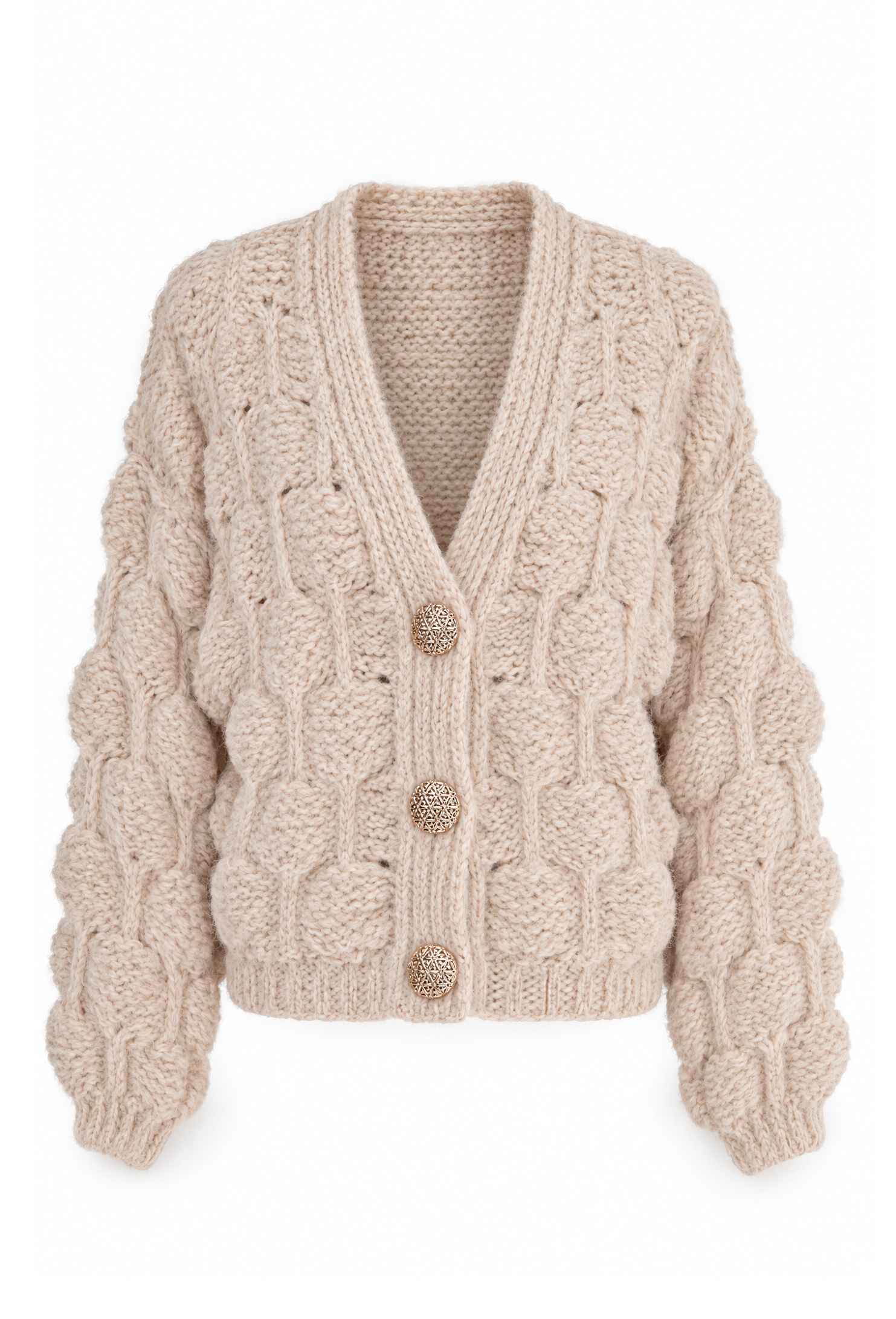 Neuletakki beige - Kuva 2