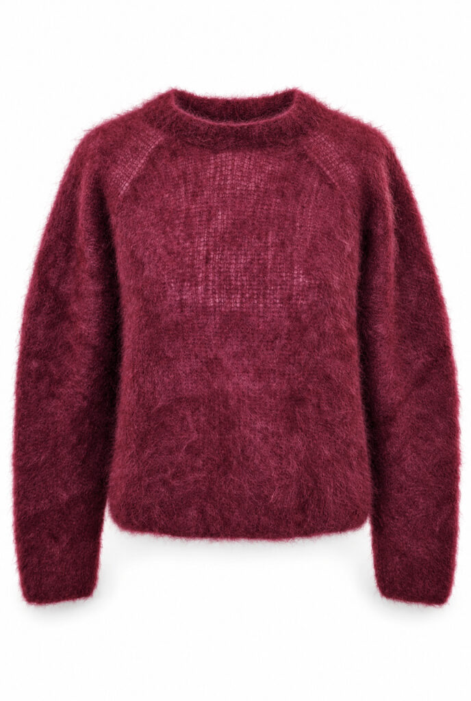 Mohairneule burgundi