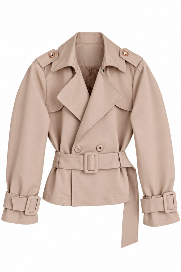 Lyhyt trenssitakki beige - Kuva 2