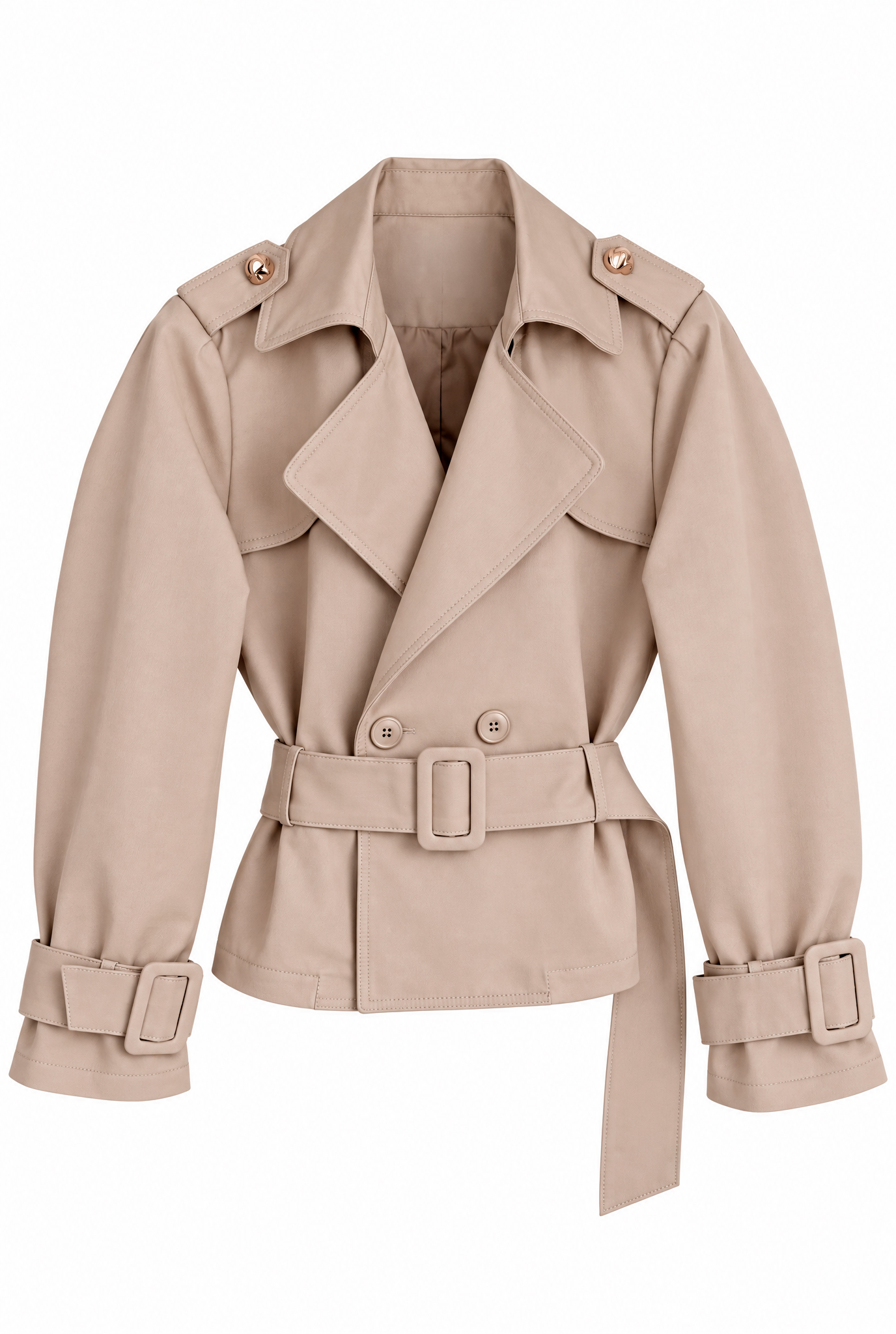 Lyhyt trenssitakki beige - Kuva 2