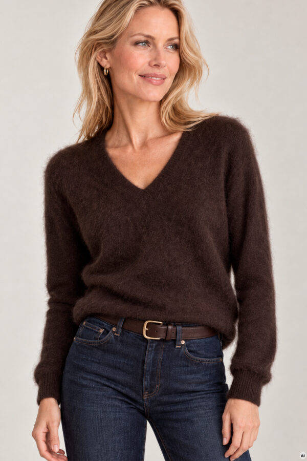 Neule tummanruskea CASHMERE TOUCH