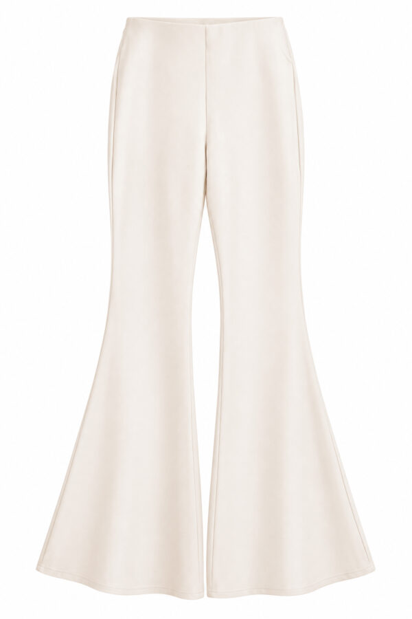 Leveälahkeiset housut beige