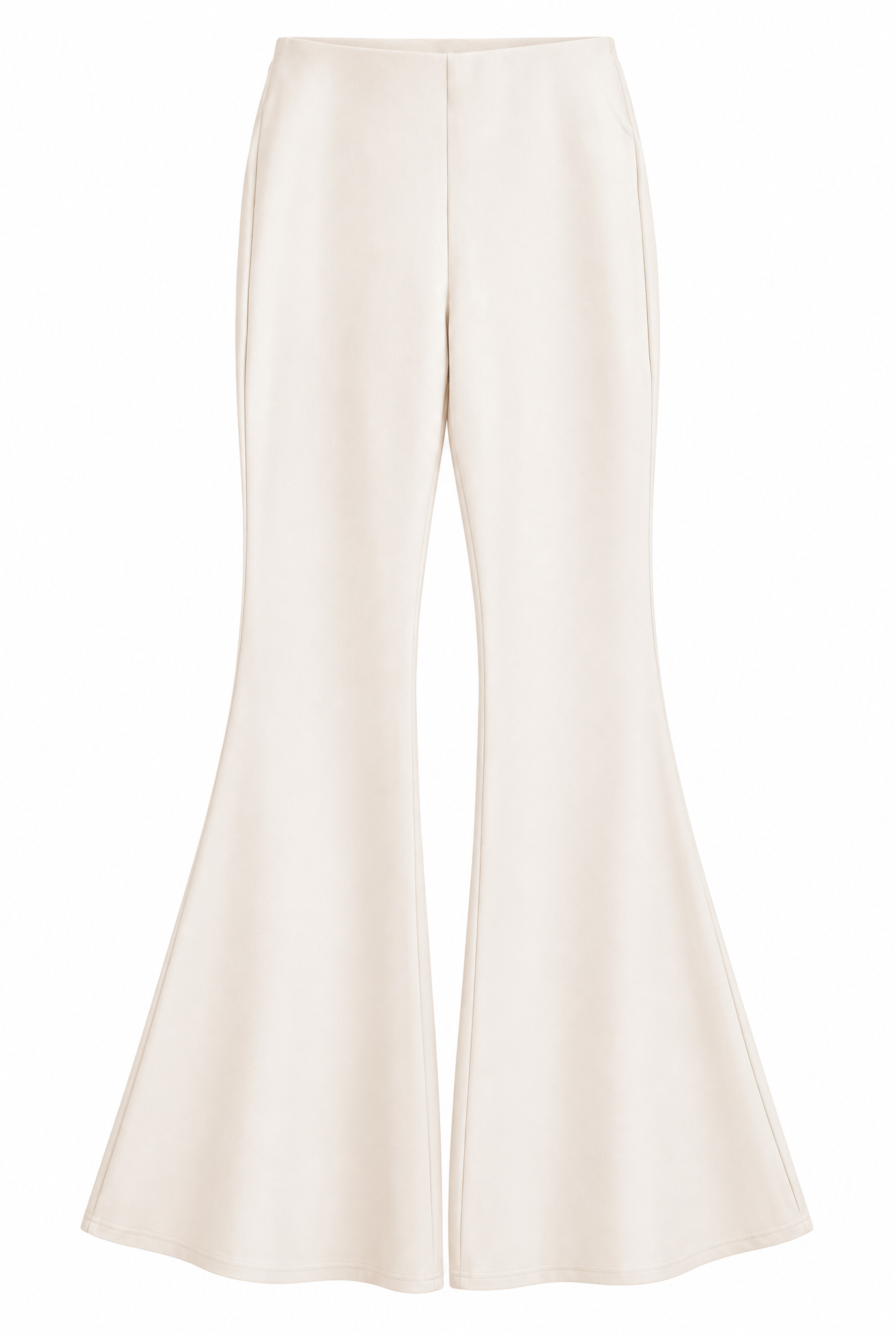Leveälahkeiset housut beige - Kuva 1