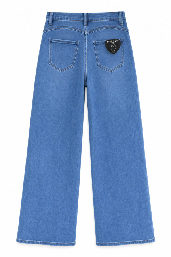 Leveälahkeiset farkut denim - Kuva 2